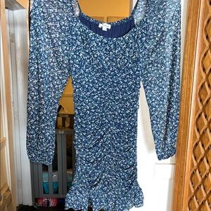 NWT Speechless Floral Blue Long Sleeve Dress